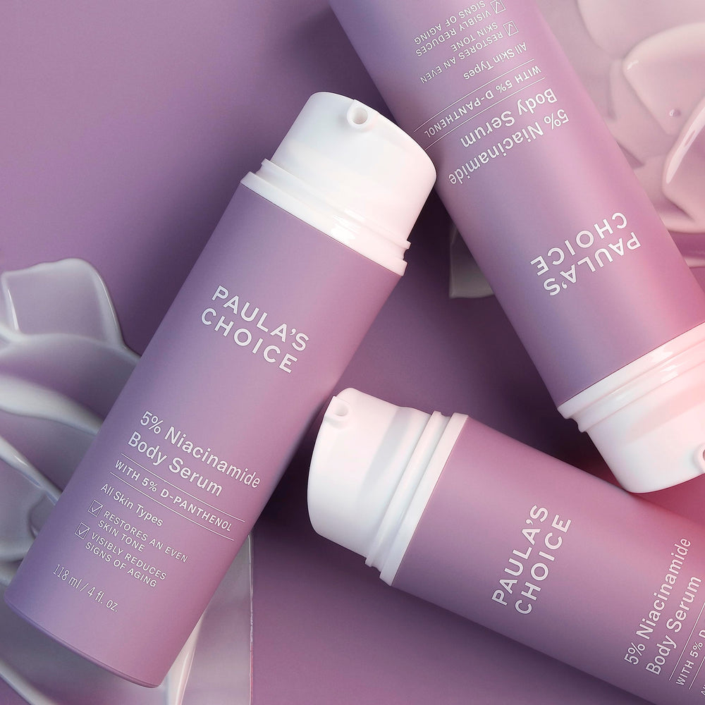 Paula's Choice 5% Niacinamide Body Treatment label showing ingredients.