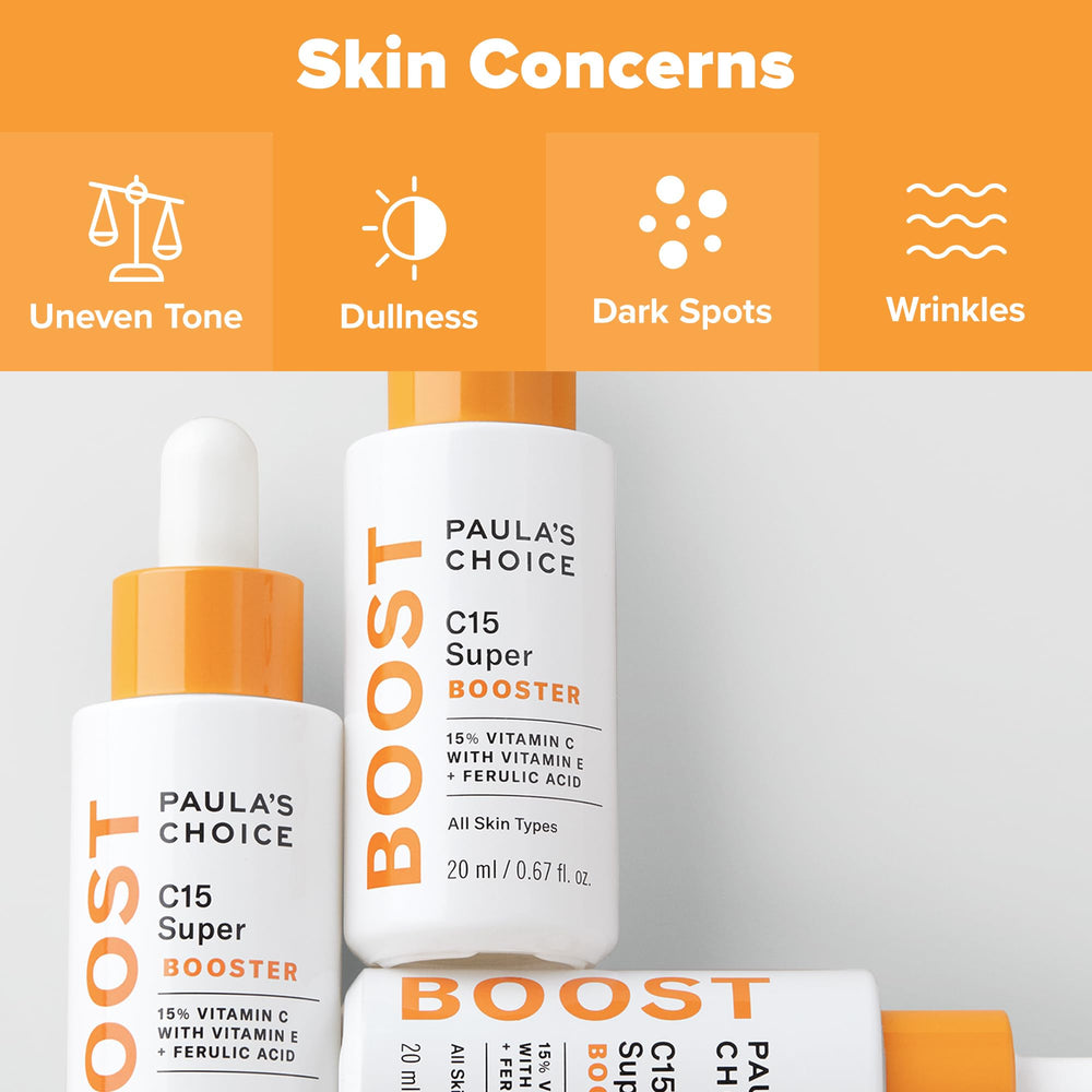 Paula's Choice Boost C15 bathroom counter ready for daily use