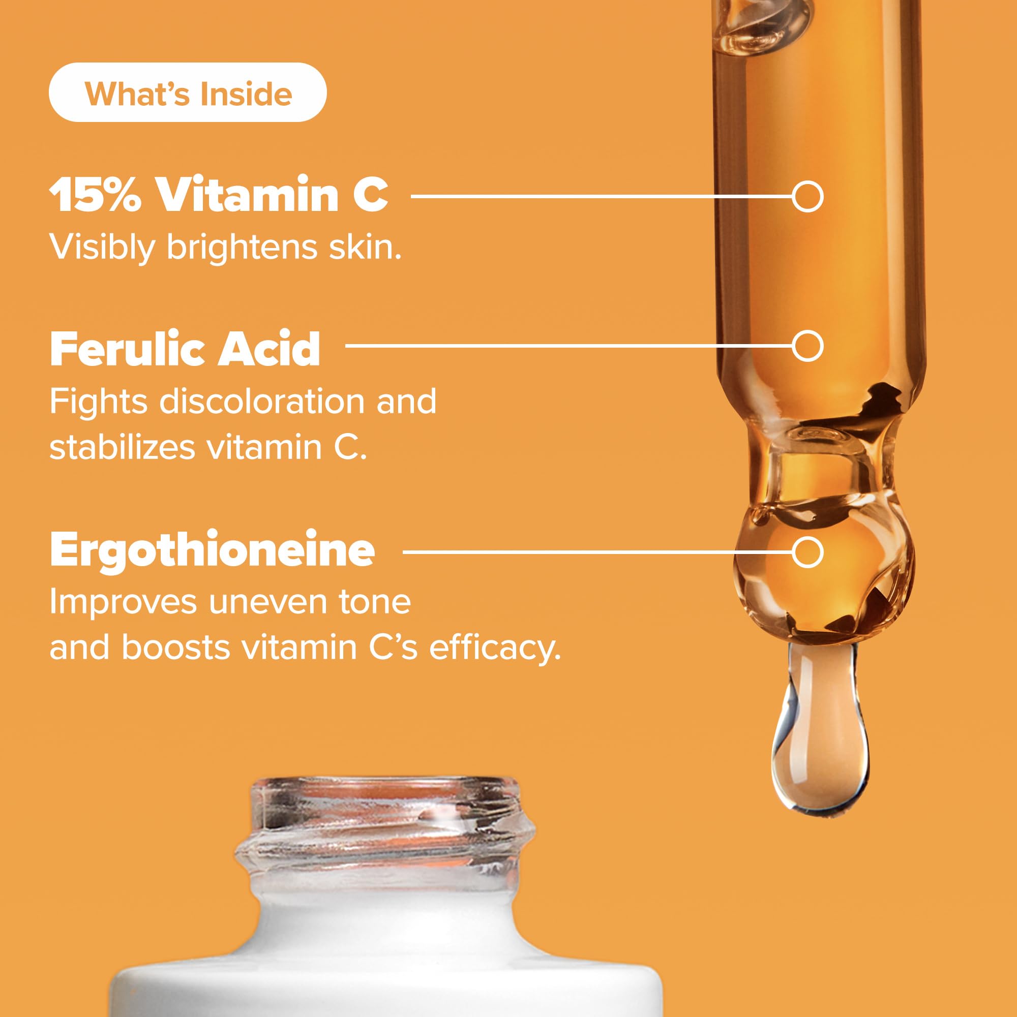Paula's Choice Boost C15 bottle on mirror reflects premium branding