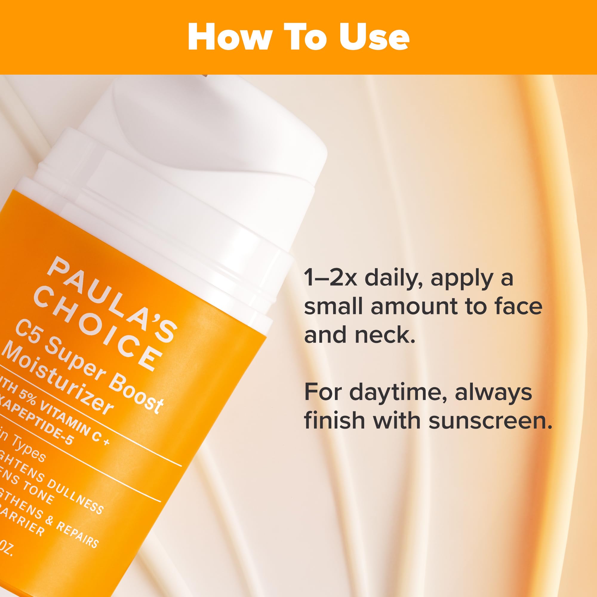 Paula's Choice C5 jar front view highlighting 5% vitamin C for brighter skin.