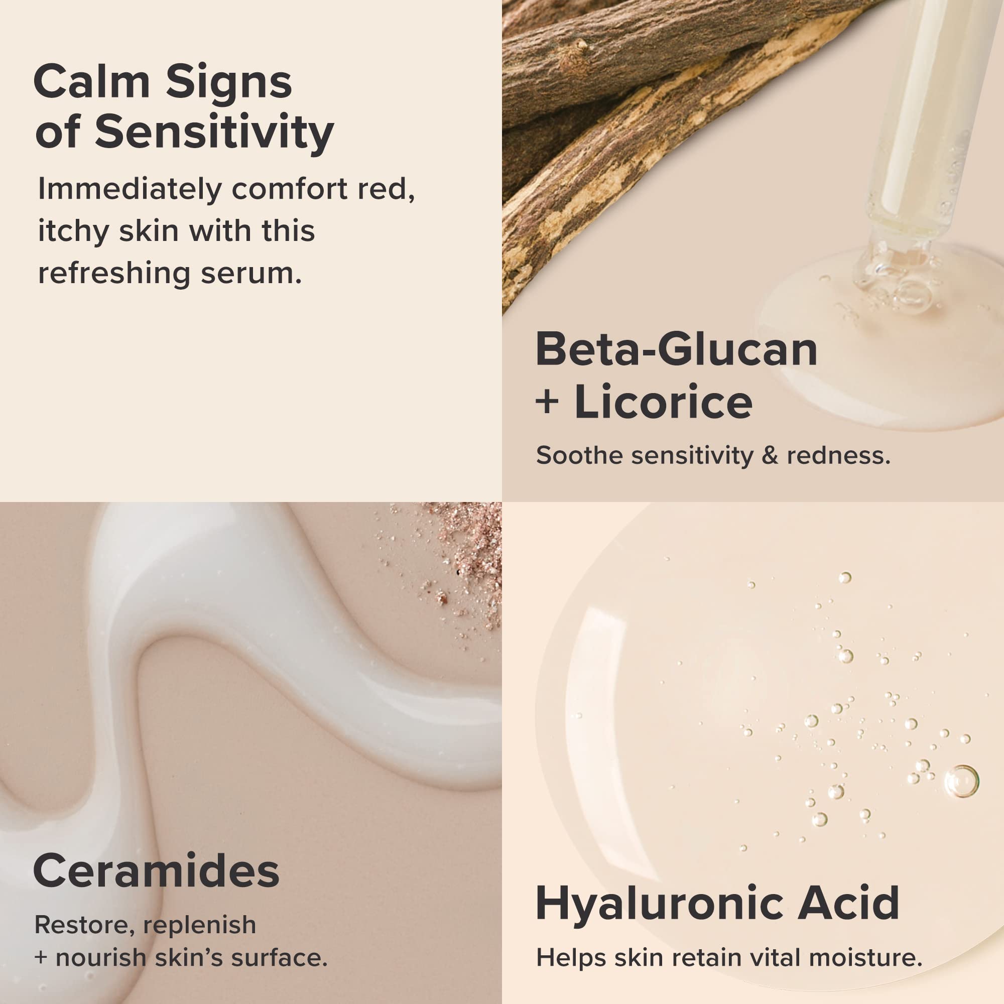 Serum texture shot emphasizing fast-absorbing hydration