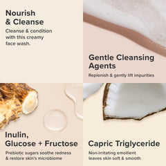 Paula's Choice CALM cleanser foamy lather shows gentle cleansing without stripping moisture.