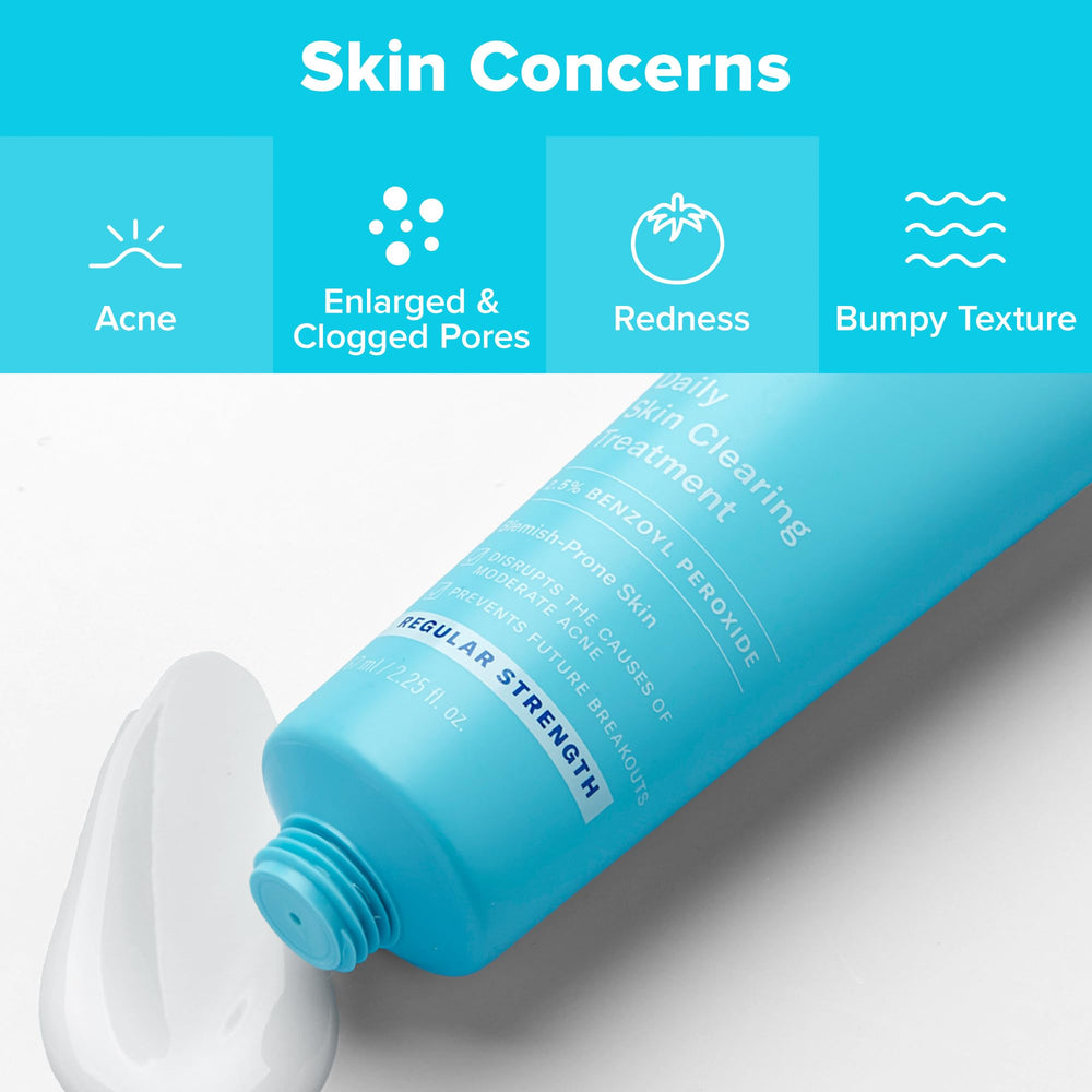 Paula's Choice CLEAR application on the face, smooth absorption.