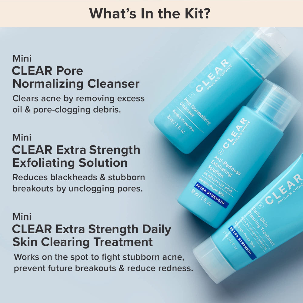 Paula's Choice CLEAR daily skin clearing treatment travel-size tube targets breakouts.