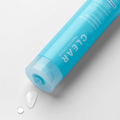 Close-up of texture reveals a light fragrance-free formula for sensitive skin.