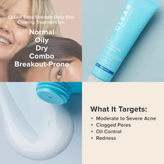 Paula's Choice CLEAR product on skin with matte finish after application.