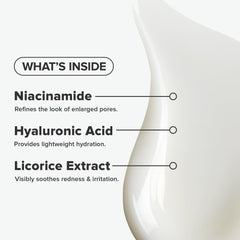 Paula's Choice texture swirl reveals non-greasy hydration for blemish-prone skin.