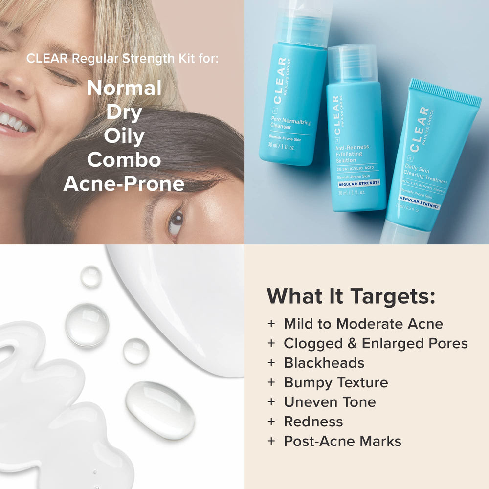 Paula's Choice CLEAR two-percent salicylic acid in travel kit.