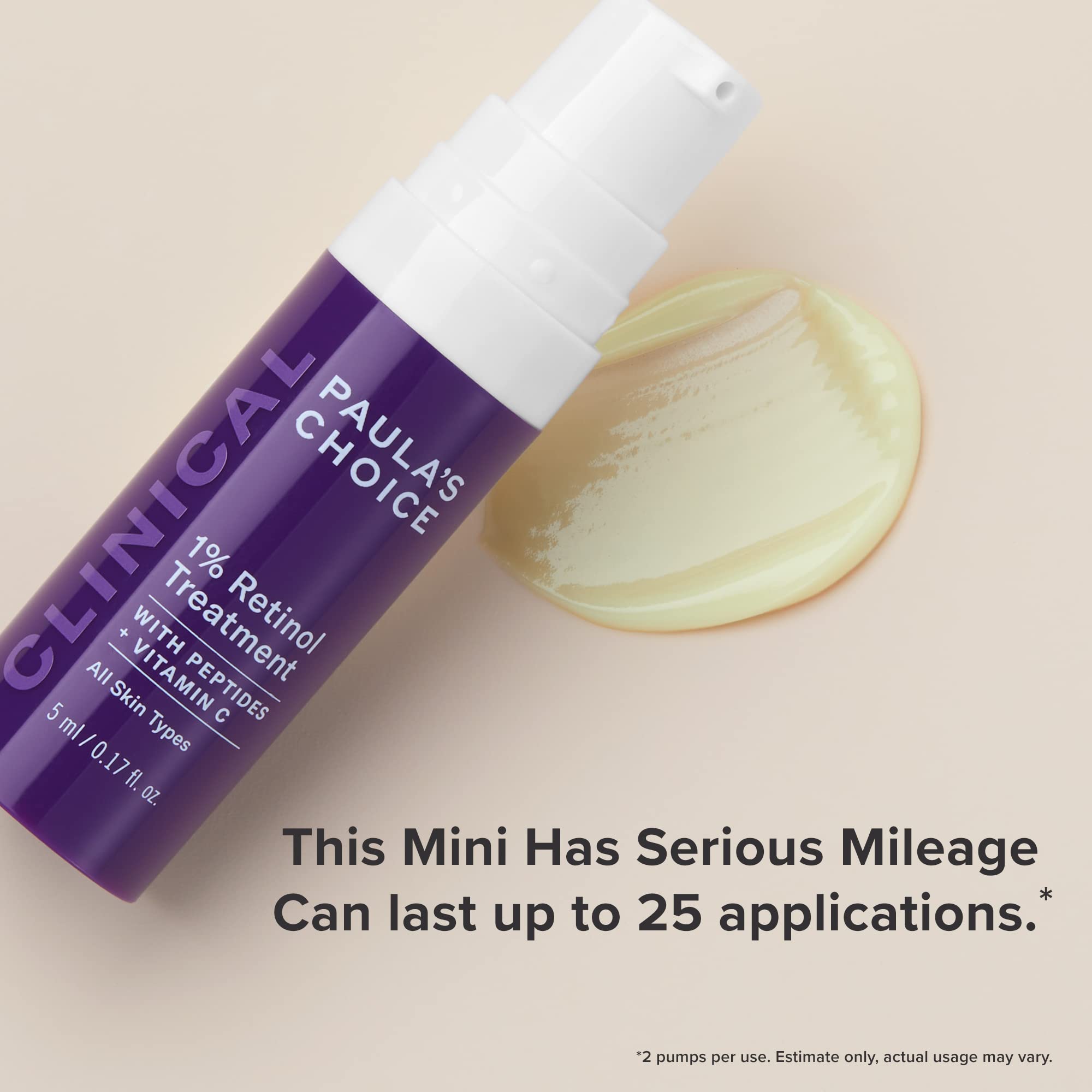 Cream texture with peptides and vitamin C for smoother, brighter skin