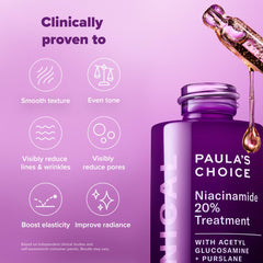 Dispense shot of Paula's Choice Niacinamide serum enables precise application.