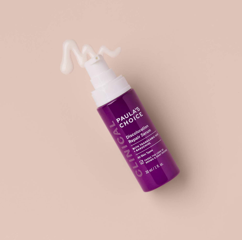 Paula's Choice Clinical Discoloration Serum application routine for evening use.
