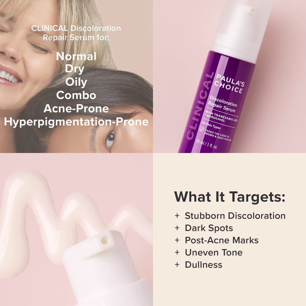 Paula's Choice Clinical Discoloration Serum texture close-up shows quick absorption.