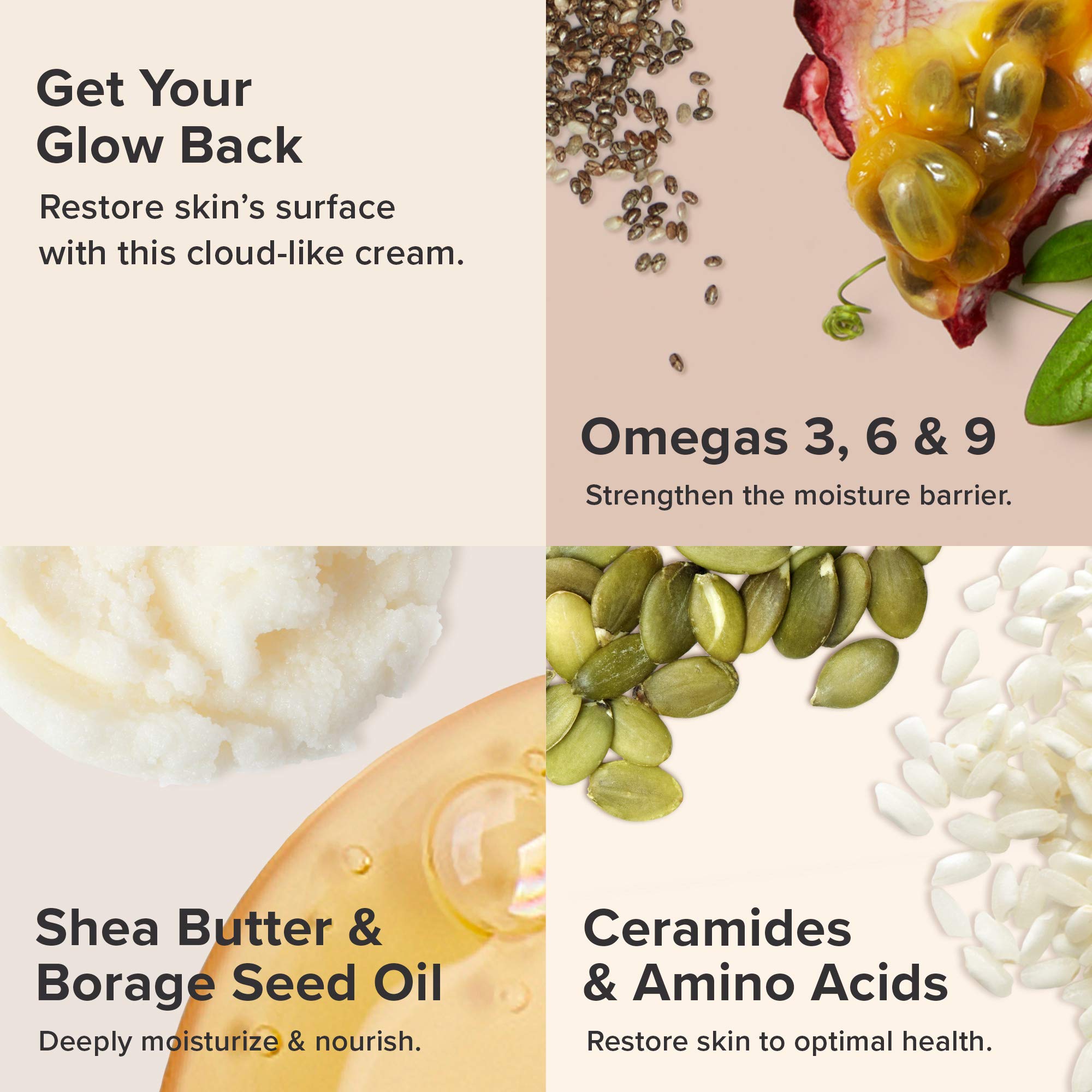 Paula's Choice fragrance-free ingredient close-up emphasizing ceramides and antioxidants