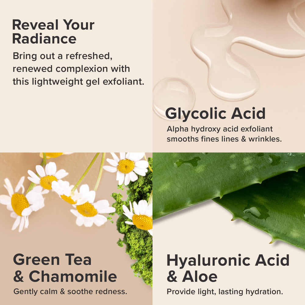 Paula's Choice green tea chamomile ingredients highlight antioxidant support for calm skin.