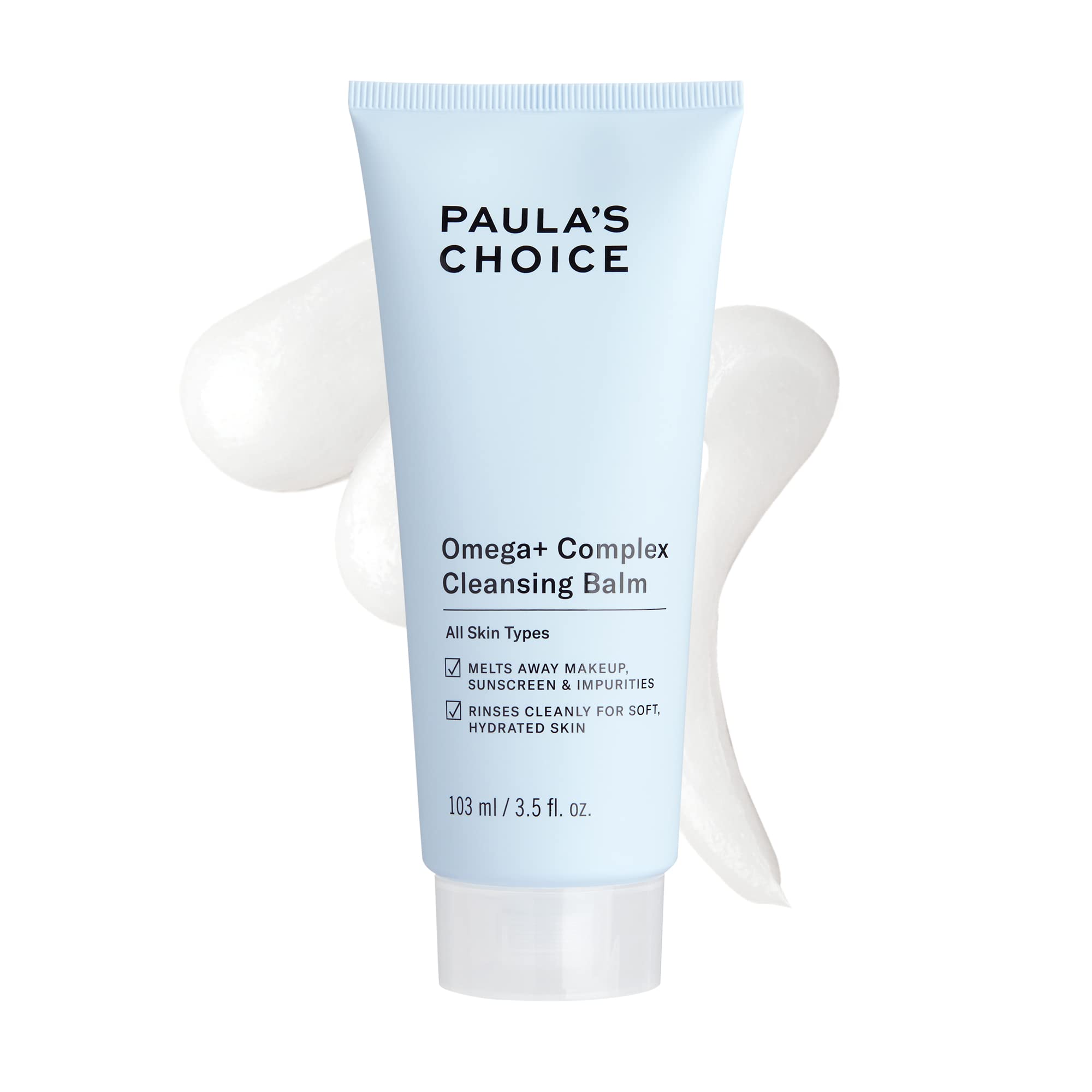 Paula's Choice Omega Complex Balm in jar for gentle makeup removal.