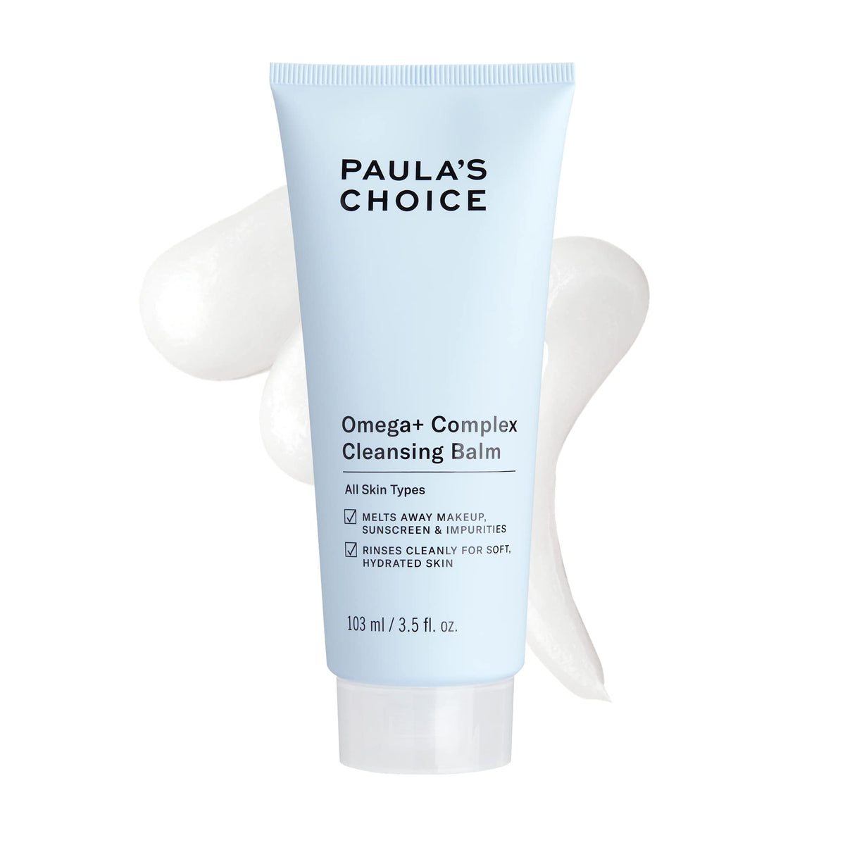 Paula's Choice Omega Complex Balm in jar for gentle makeup removal.