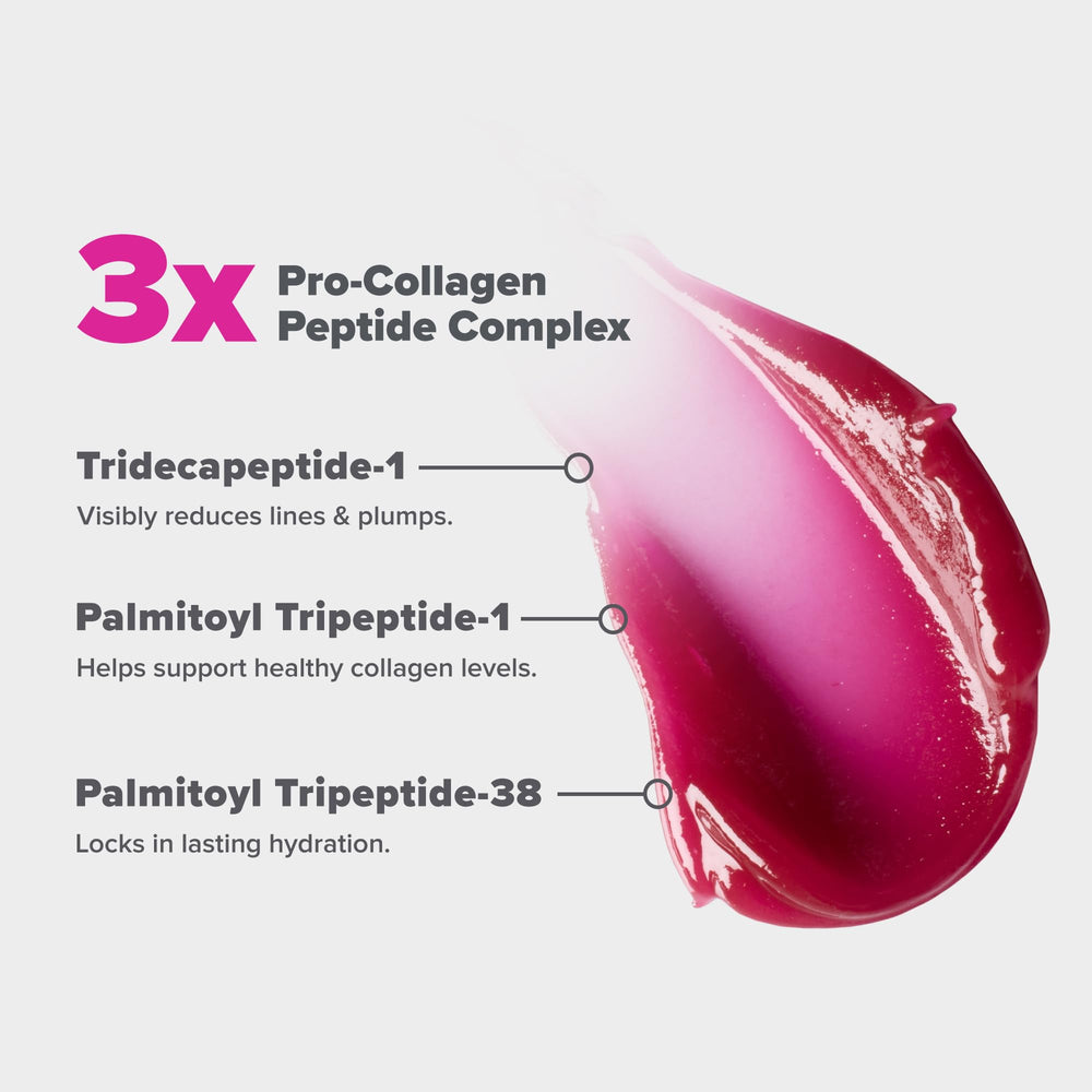Paula's Choice Pro-Collagen Peptide Gloss Lip Balm worn on lips with defined contour