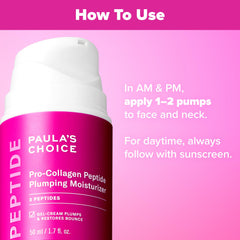Paula's Choice Pro-Collagen Peptide Plumping moisturizer gel texture spreads smoothly on skin