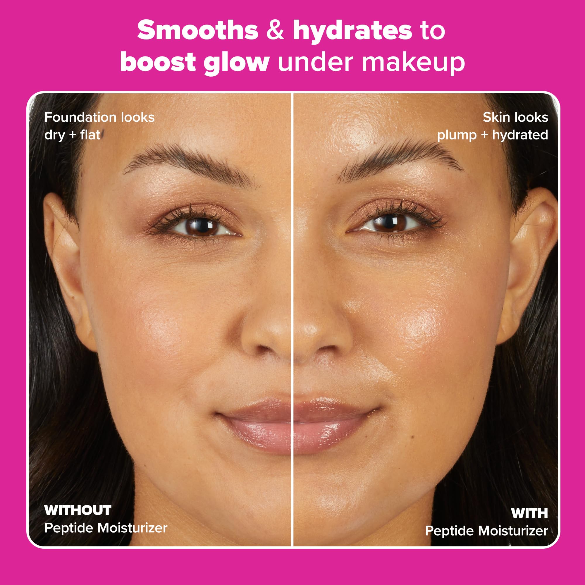 Paula's Choice Pro-Collagen Peptide Plumping moisturizer on skin shows a satiny finish