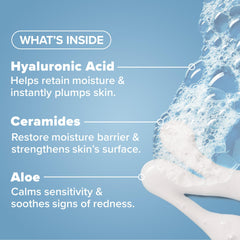 Close-up of hyaluronic acid hinting at hydration.