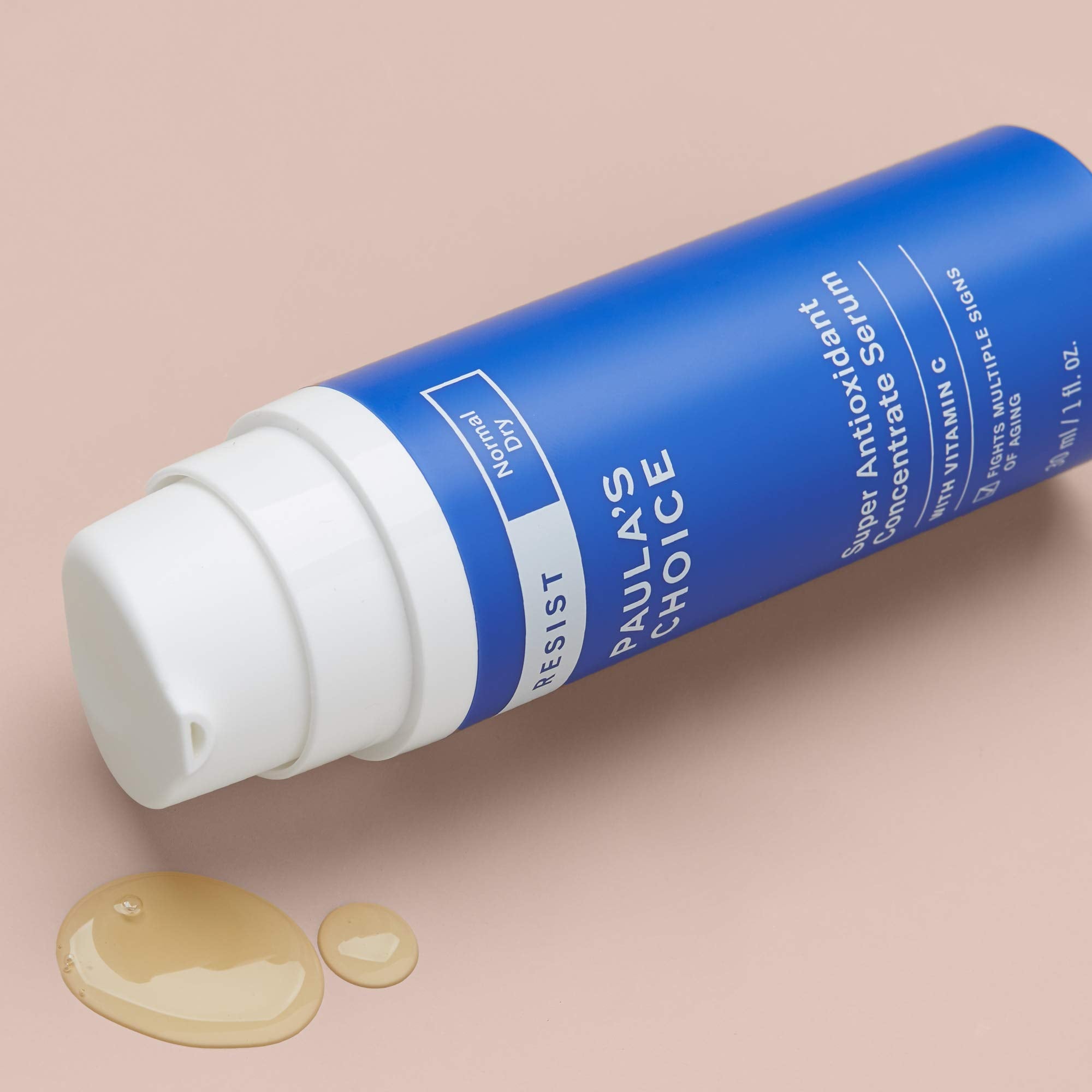 Paula's Choice RESIST serum ingredients include vitamin C and ferulic acid for brightening.