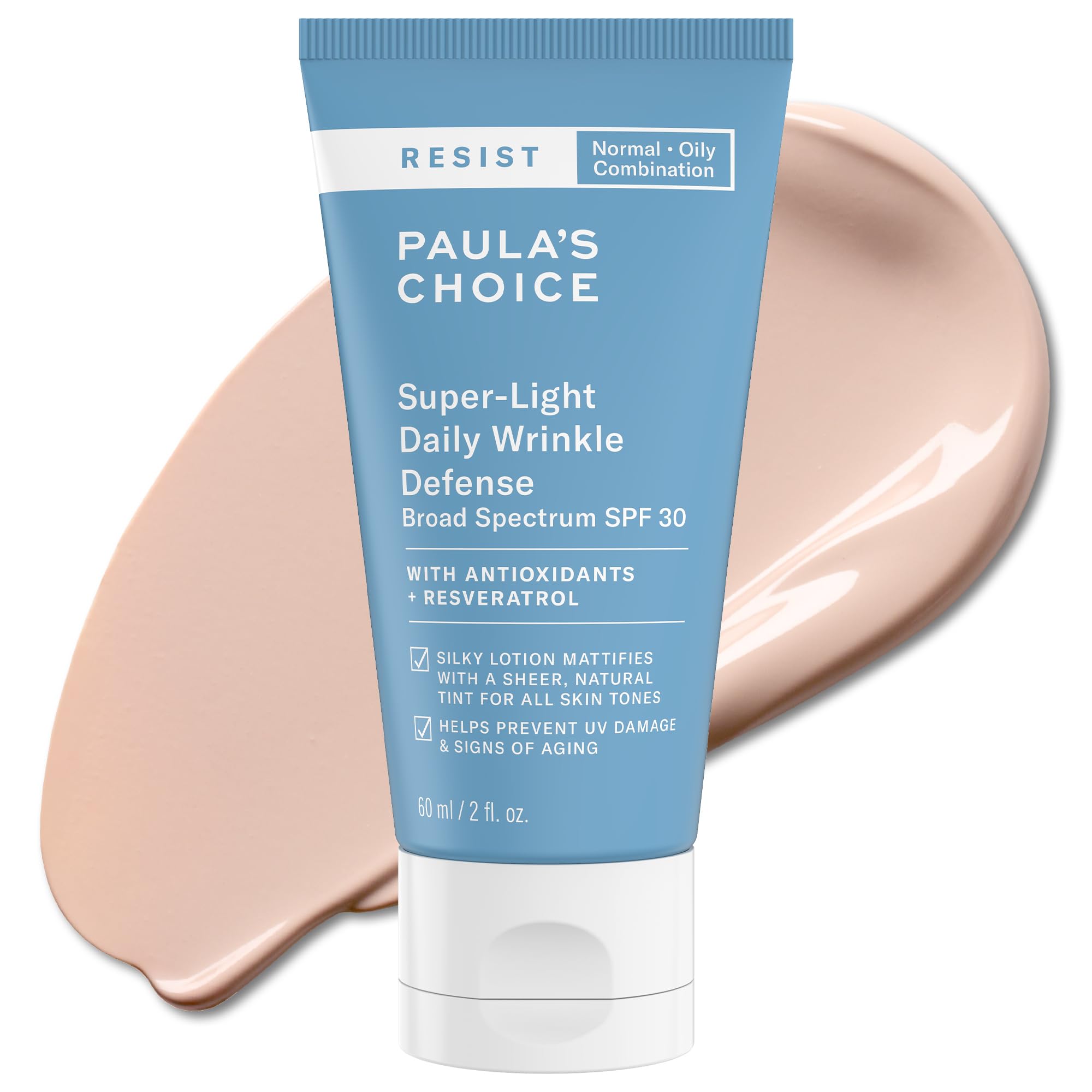 Paula's Choice RESIST SPF 30 tinted moisturizer bottle for matte, even skin tone.