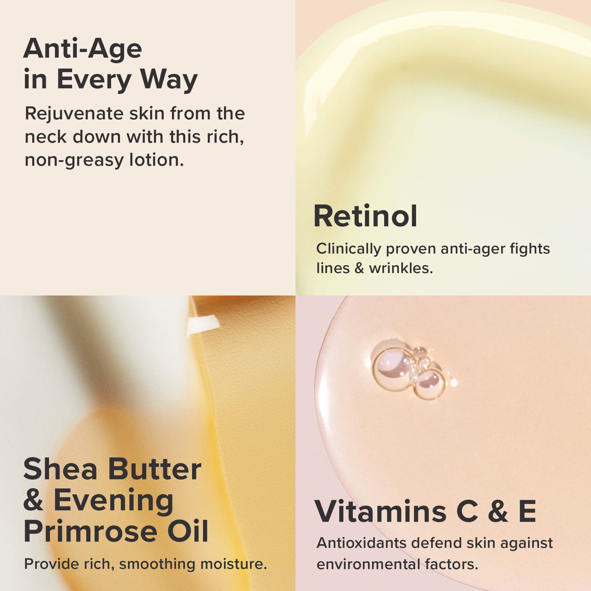 Close-up of Paula's Choice Retinol Lotion texture showing lightweight, fast-absorbing formula