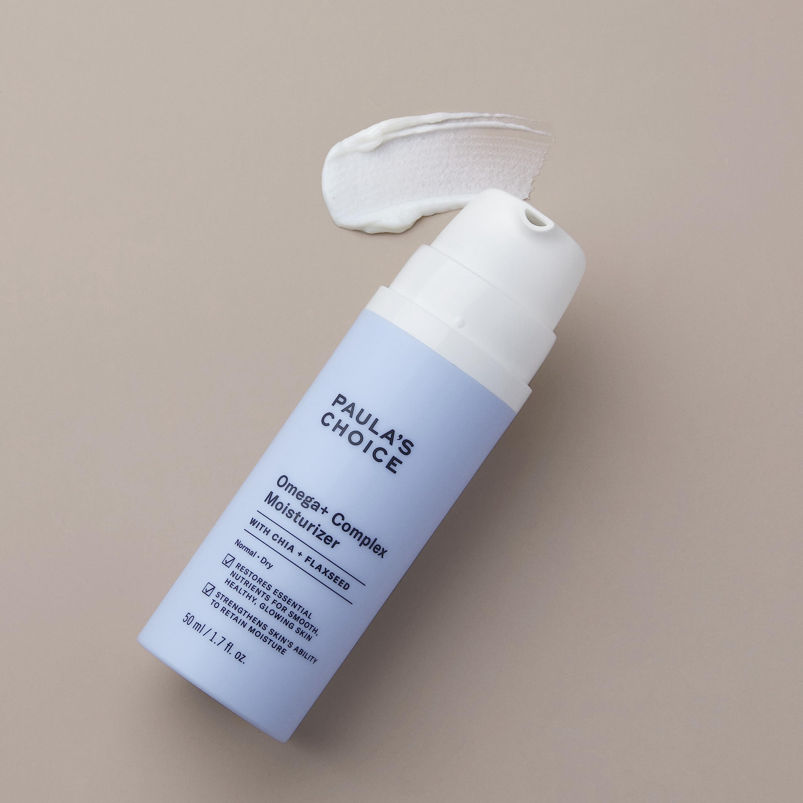 Sheabutter-rich texture of Paula's Choice Omega+ Complex cream on skin