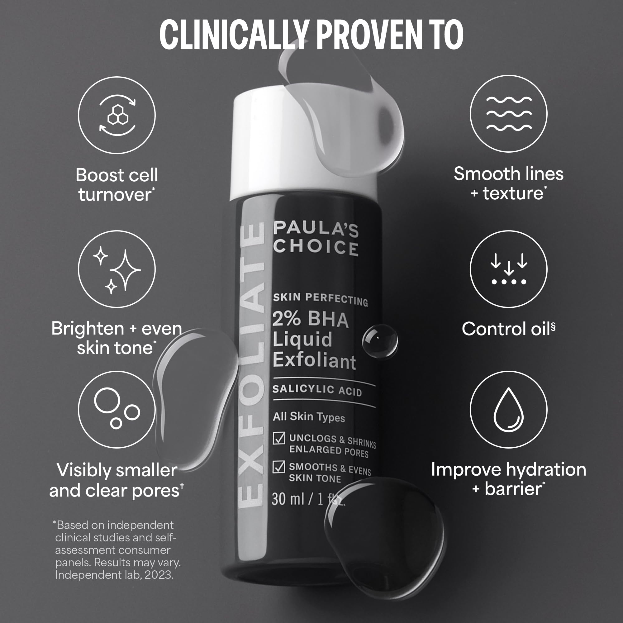 Aplicación en piel de Paula's Choice, exfoliante suave para poros