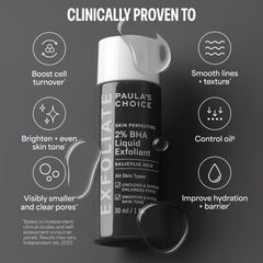 Aplicación en piel de Paula's Choice, exfoliante suave para poros