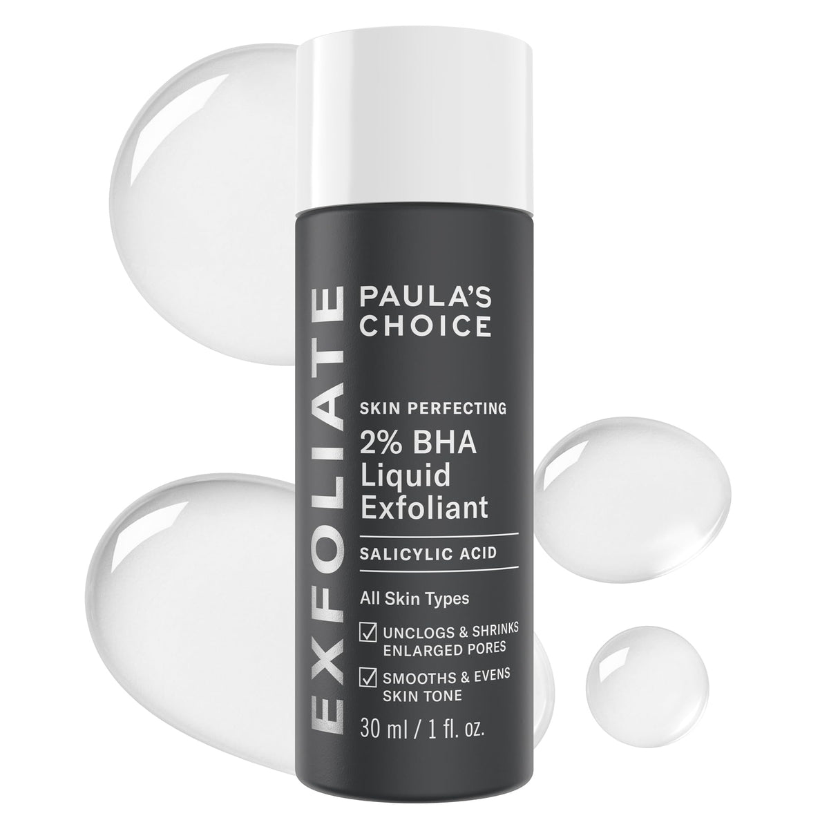 Paula's Choice Skin Perfecting 2% BHA en botella para exfoliar suavemente poros
