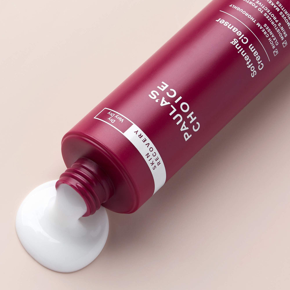 Paula's Choice Skin Recovery Cream Cleanser hands-lather demonstrates creamy cleansing action