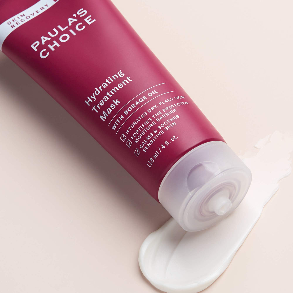 Close-up of the Skin Recovery mask cream texture for deep hydration.