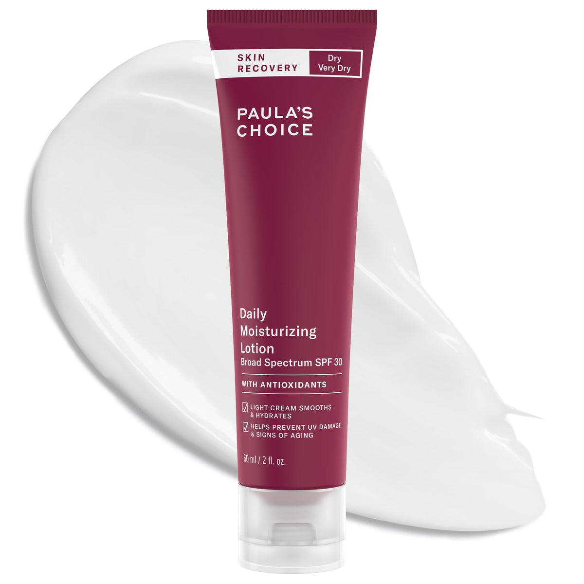 Paula's Choice SKIN RECOVERY SPF 30 mineral sunscreen bottle offering broad protection