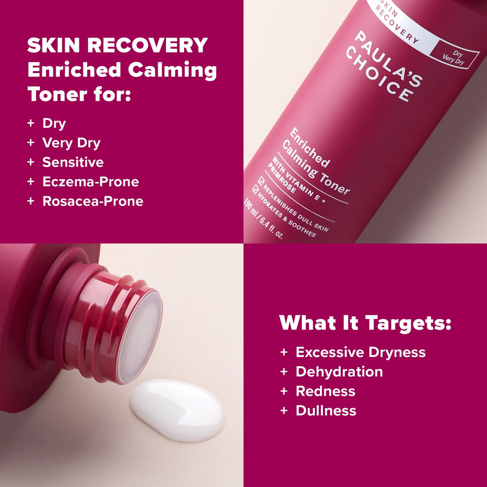 Paula's Choice Skin Recovery Toner application hands showing gentle skincare ritual