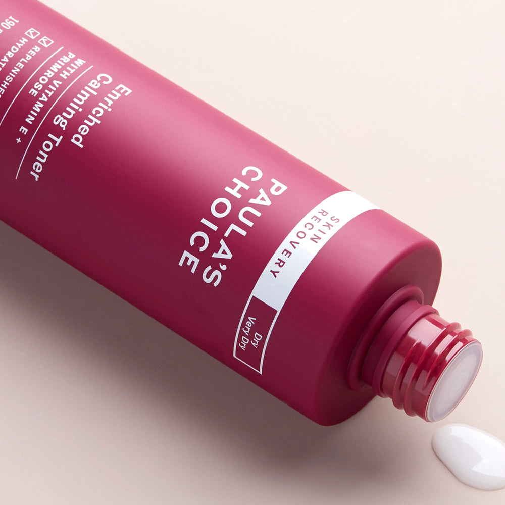 Paula's Choice Skin Recovery Toner packaging sustainable concept emphasizes eco-friendly packaging