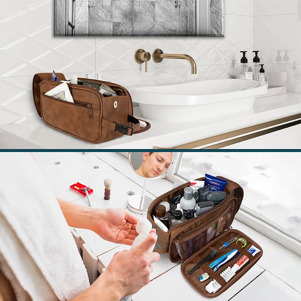 PAVILIA Compact design toiletry bag fits in luggage while offering ample capacity