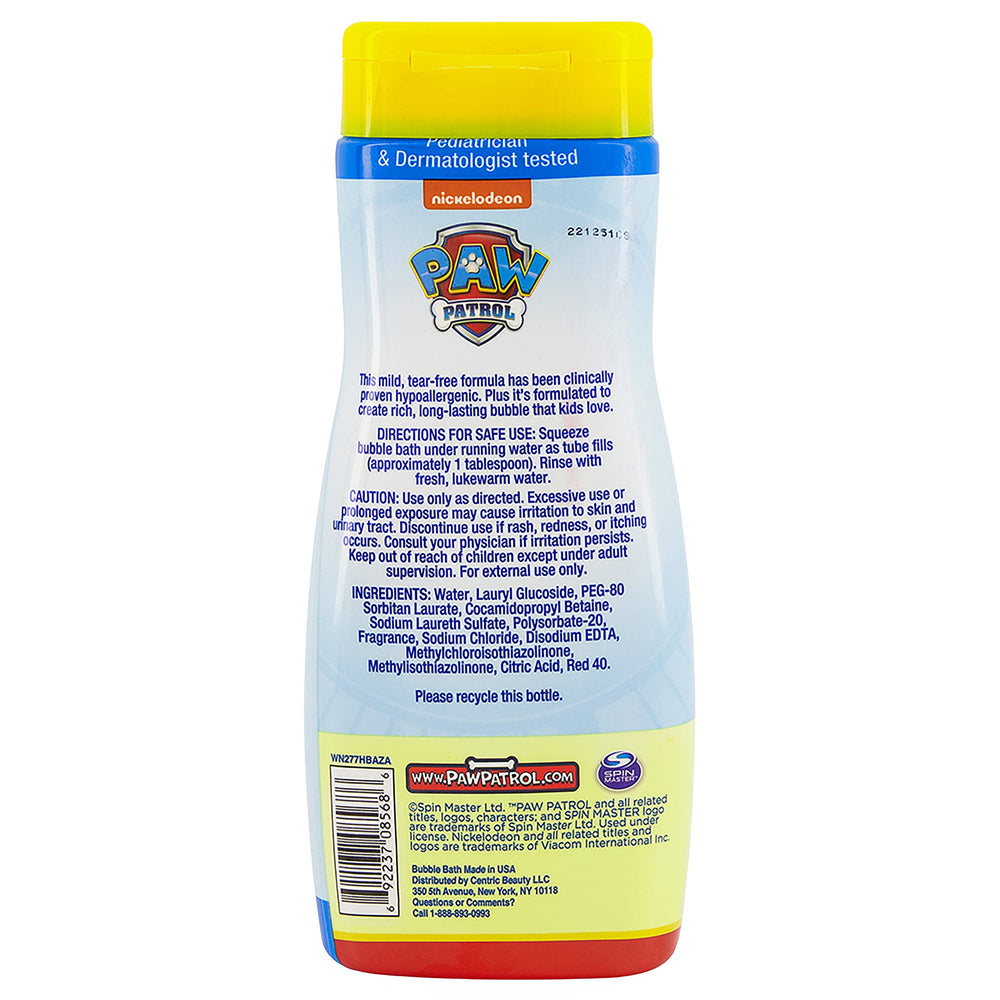 Paw Patrol aroma frambuesa: baño con fragancia suave y agradable