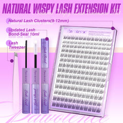 Pawotence 168pcs cluster lashes with soft fibers for fuller, lightweight lashes.