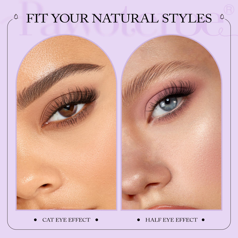 Pawotence 180pcs cluster lashes for naturally fuller cat-eye effects