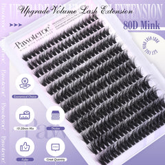Pawotence 80D fibers soft and durable for long-lasting lash fullness