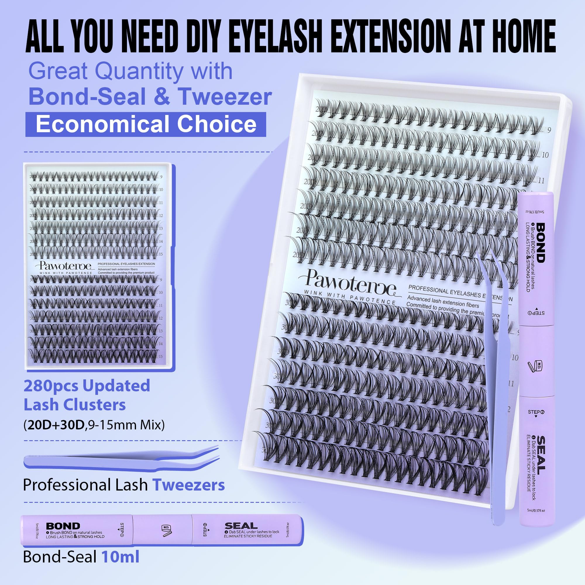 Pawotence bond and seal for secure lash bonds and longer wear