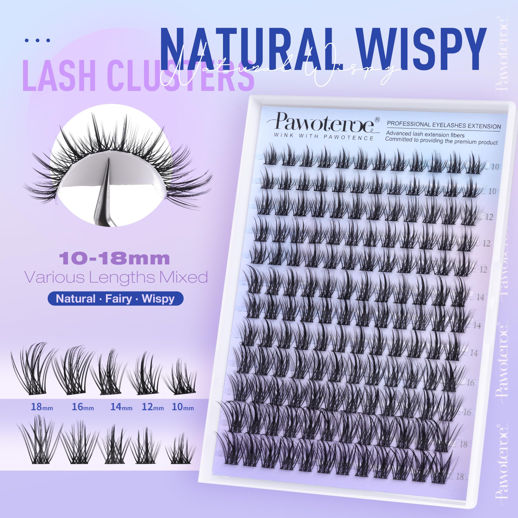 Pawotence delicate triple-tip fairy design adds light texture without clumping.