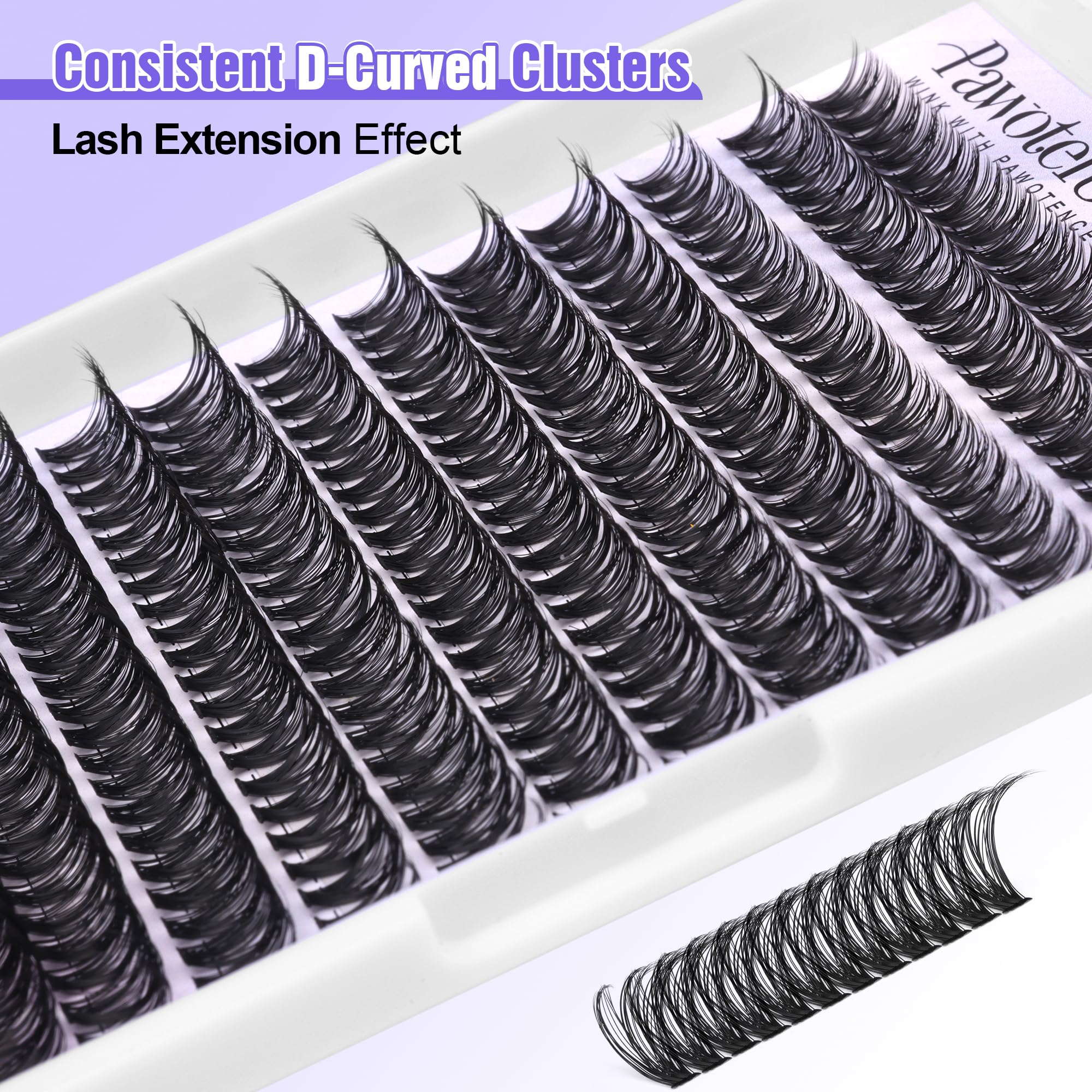 Pawotence at home DIY guide supports easy lash application.