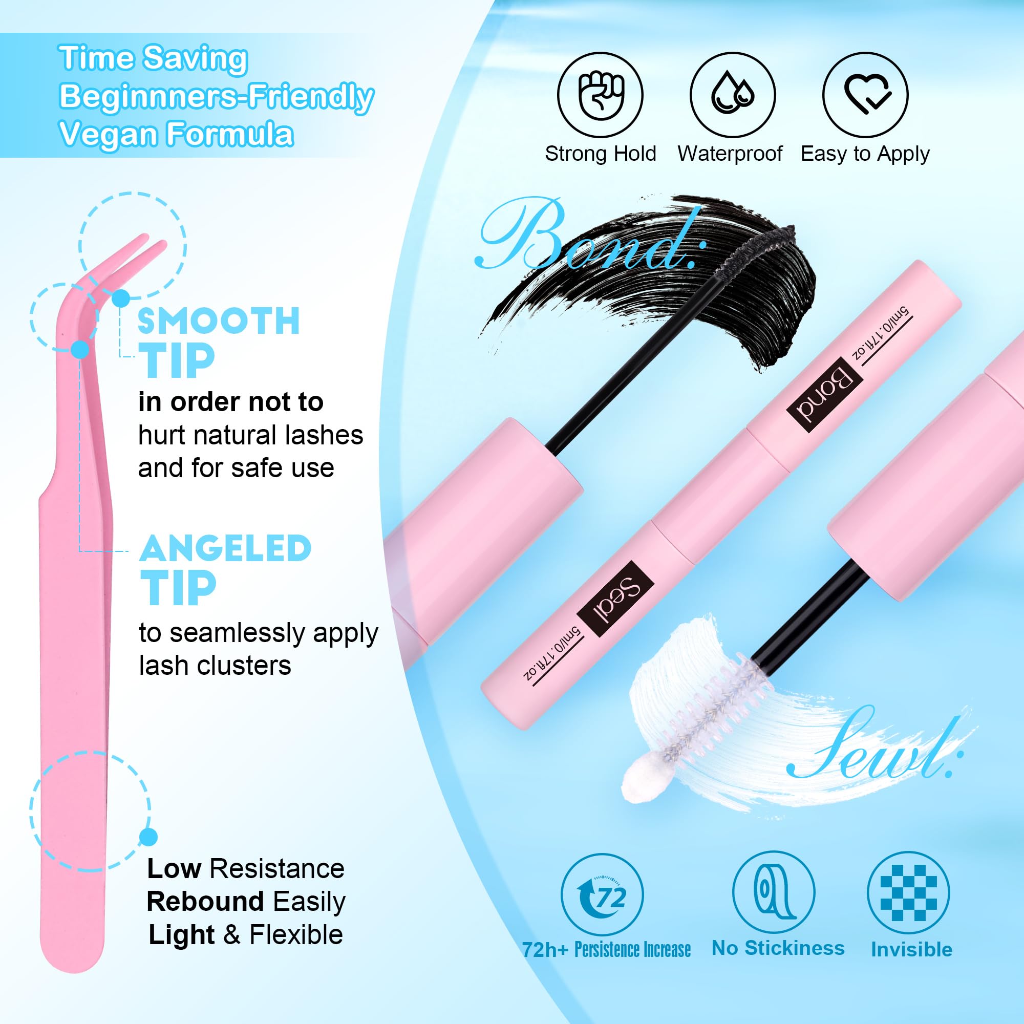 Pawotence DIY eyelash-extension kit for home use.