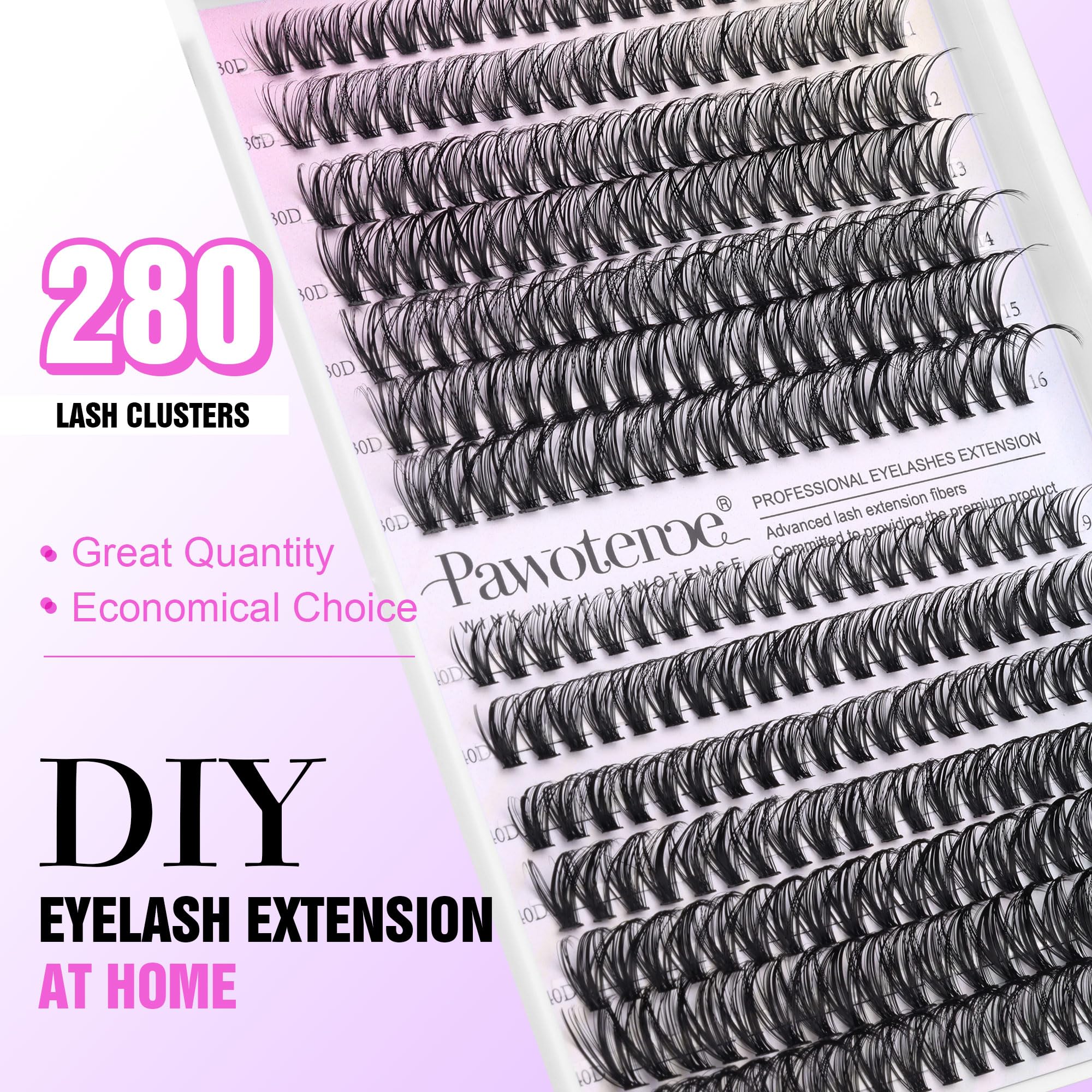 Pawotence DIY eyelash extension kit for at-home lash styling.