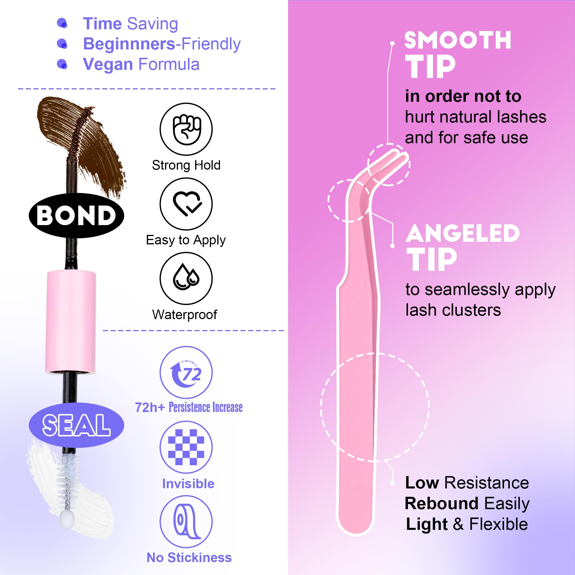 Pawotence DIY eyelash kit with varied lengths for versatile looks.