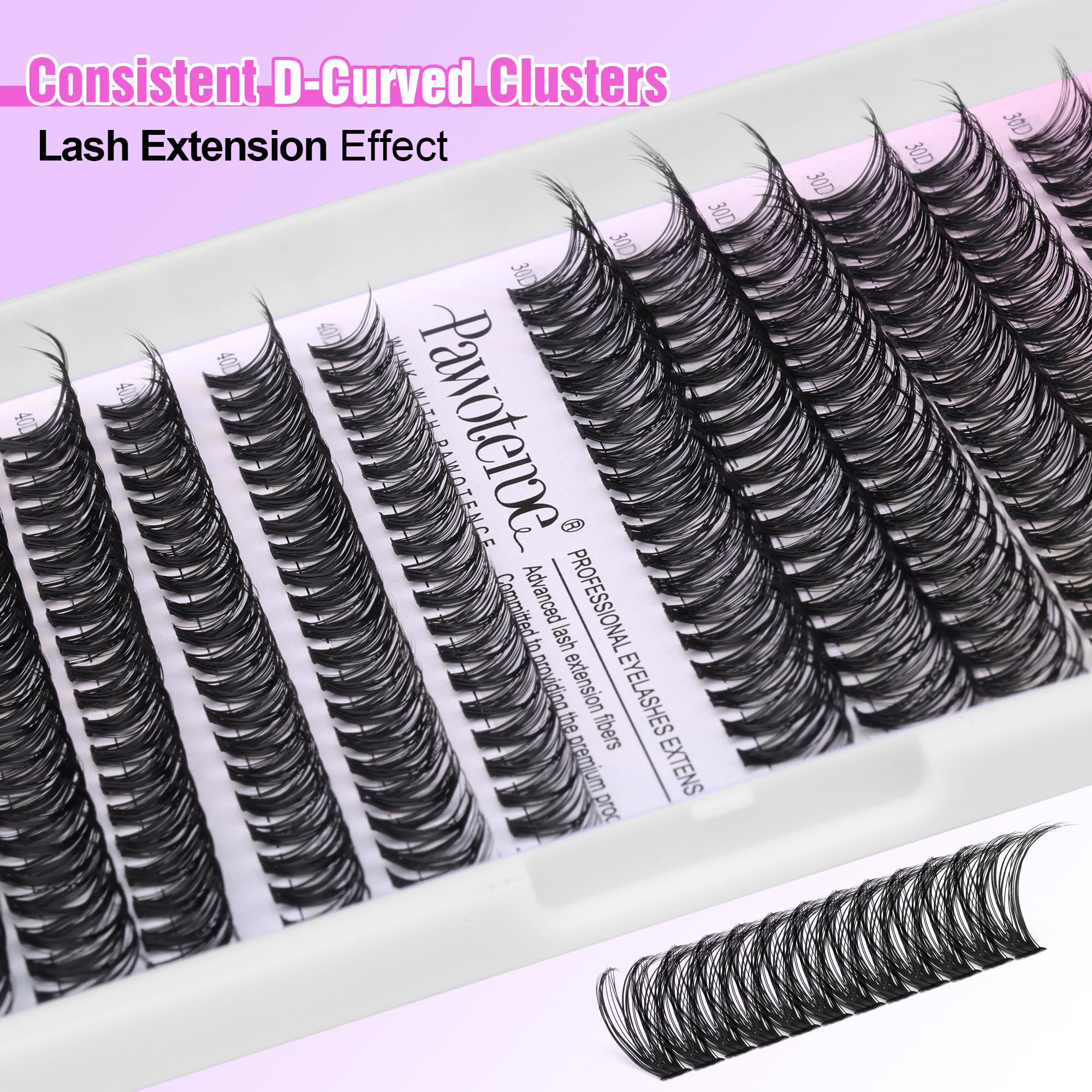 Pawotence easy-application tips help apply clusters quickly and neatly.