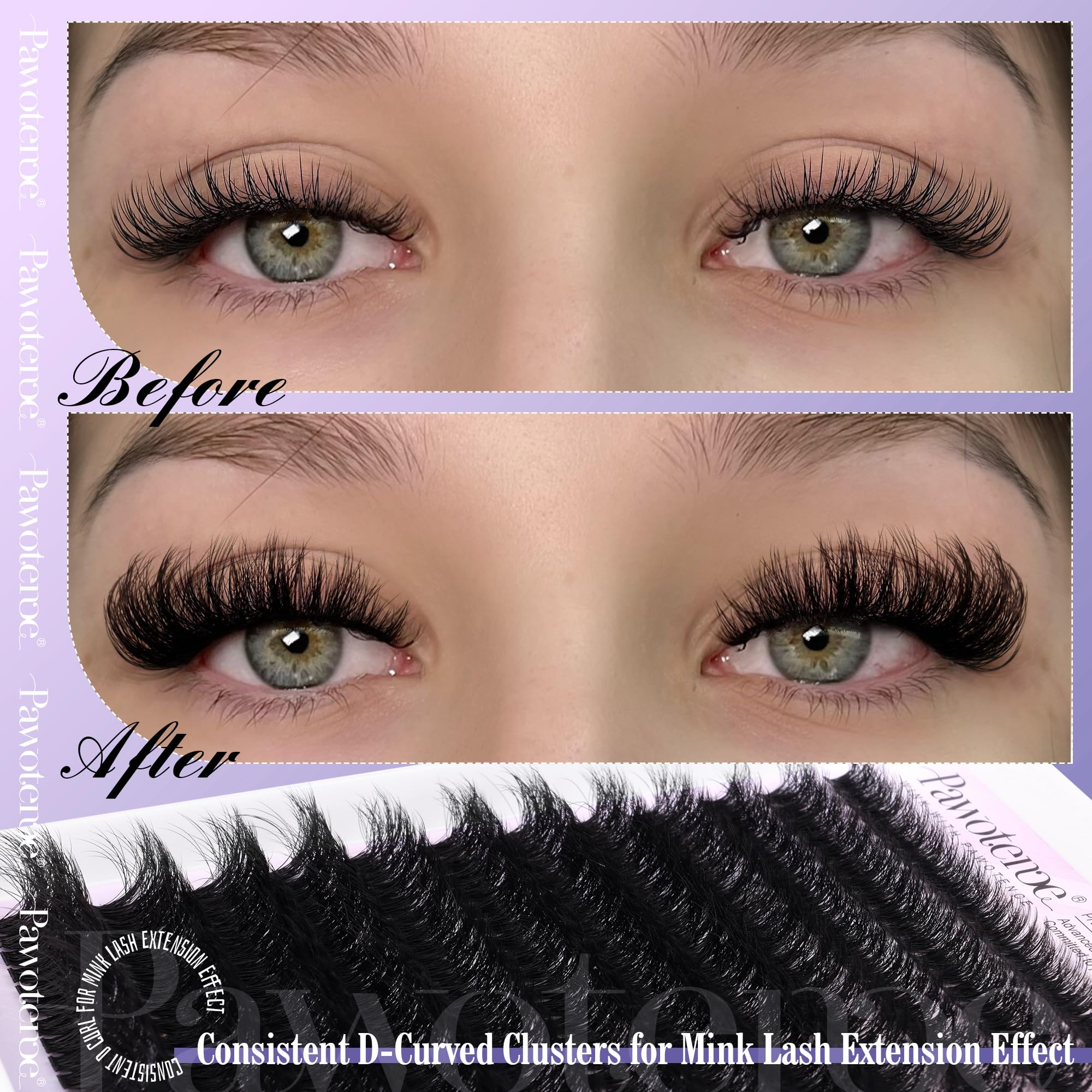 Pawotence easy-application tips support smooth at-home lash styling