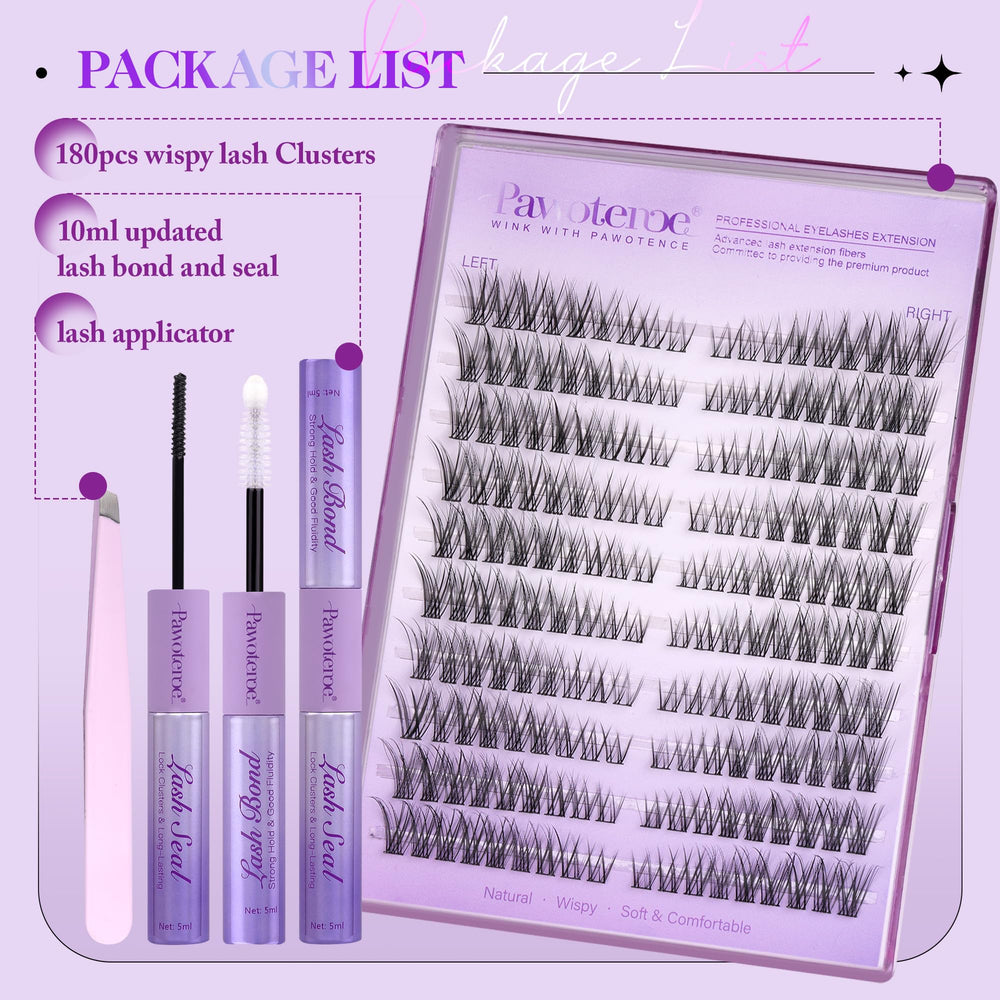 Pawotence Easy-Application tips guide a quick, comfortable DIY lash routine